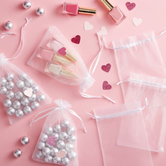 15 Packs: 12 ct. (180 total) Large White Organza Favor Bags by Celebrate It™ Occasions™